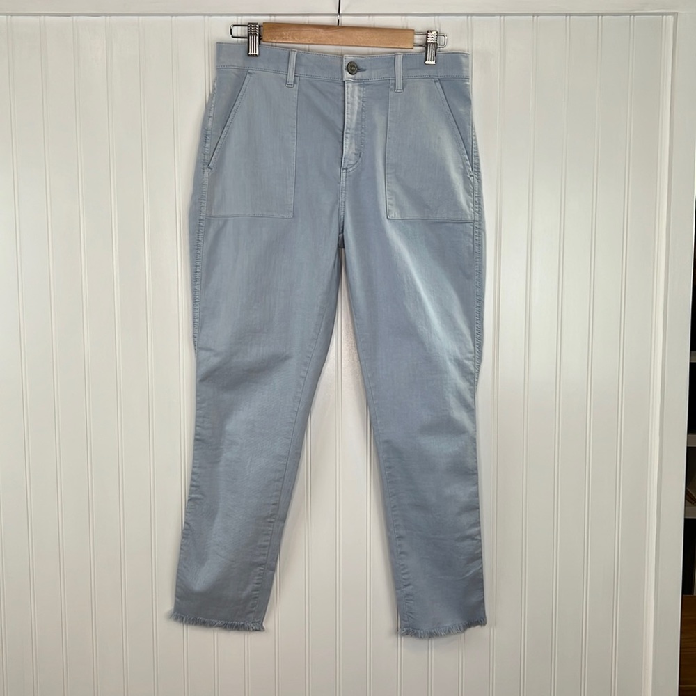 LOFT Skinny Crop with Frayed Hem Light Wash 8 / 29